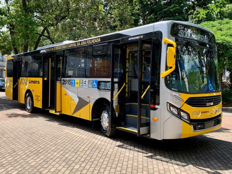 A empresa paulistana Sancetur, nova responsável pelo transporte público municipal de Limeira, adquiriu 120 unidades do ônibus urbano Apache Vip marca Caio