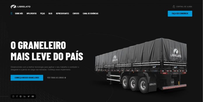 A Librelato, fabricante de implementos rodoviários, lançou um novo site com conteúdo projetado para intensificar a familiarização com os