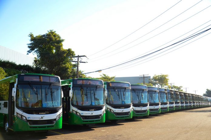 Reforçando e renovando suas frotas, as empresas Integração, Caribus e União Transportes do Mato Grosso acabam de receber 63 novos ônibus Caio.