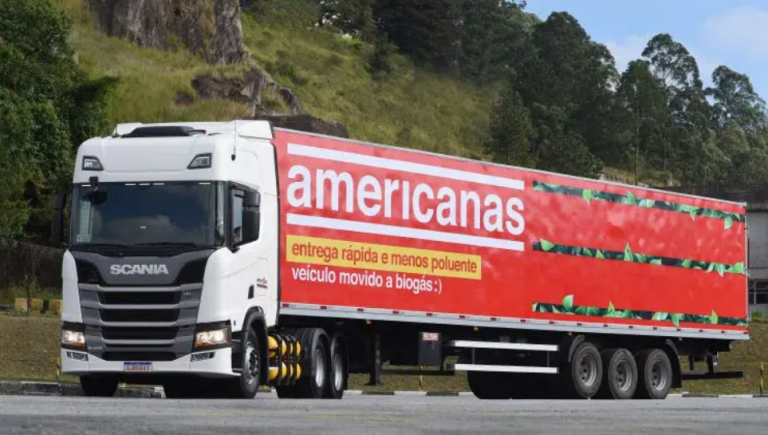 A Scania do Brasil vendeu dez caminhões a gás para a B2W Digital. Com isso, a empresa que é dona das marcas Americanas, Submarino, Shoptime e Sou Barato