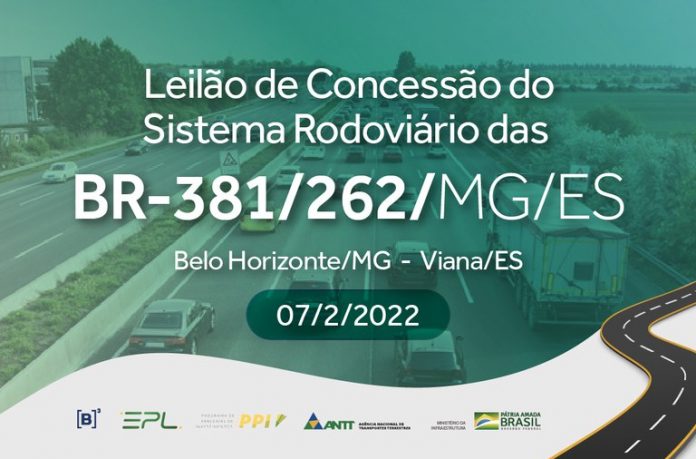 O leilão da BR-381/262/MG/ES acontecerá no dia 7 de fevereiro às 14h na B3, em São Paulo. A data foi decidida pela diretoria colegiada da ANTT