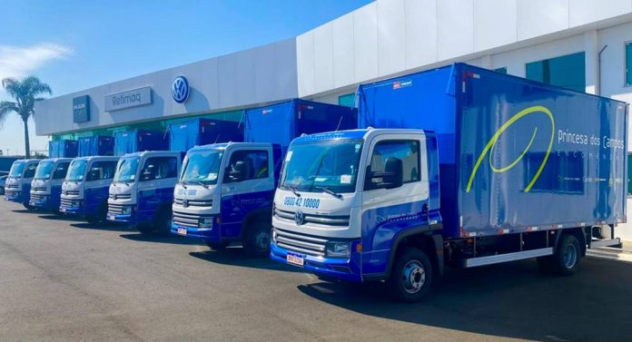 A Expresso Princesa dos Campos acaba de adquirir oito caminhões Volkswagen para sua nova frota. Os escolhidos foram uma unidade do Delivery