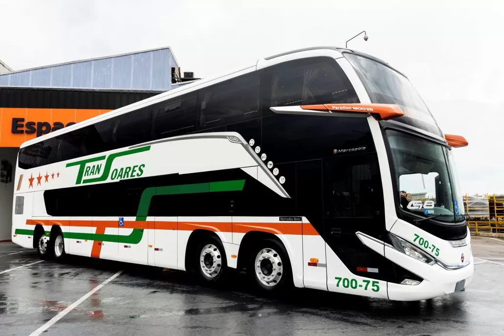 A Transoares Transportes Urbanos Ltda recebe seu primeiro ônibus rodoviário Marcopolo Paradiso 1800 Geração 8 Double Decker.