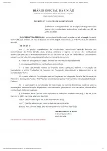 Decreto sobre preço dos combustíveis