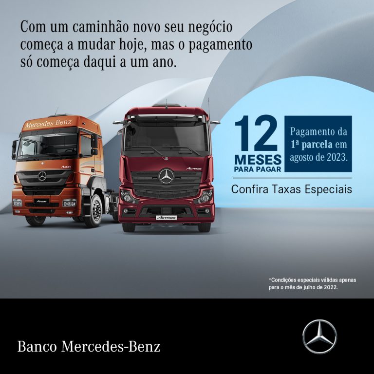 O Banco Mercedes-Benz cria planos diferenciados para facilitar a aquisição dos modelos Axor e Actros para uso rodoviário.