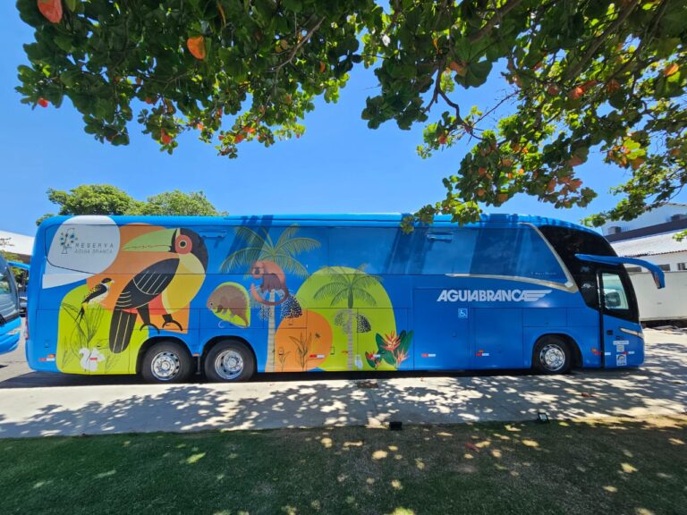 Viação Águia Branca decora ônibus em homenagem à reserva ambiental