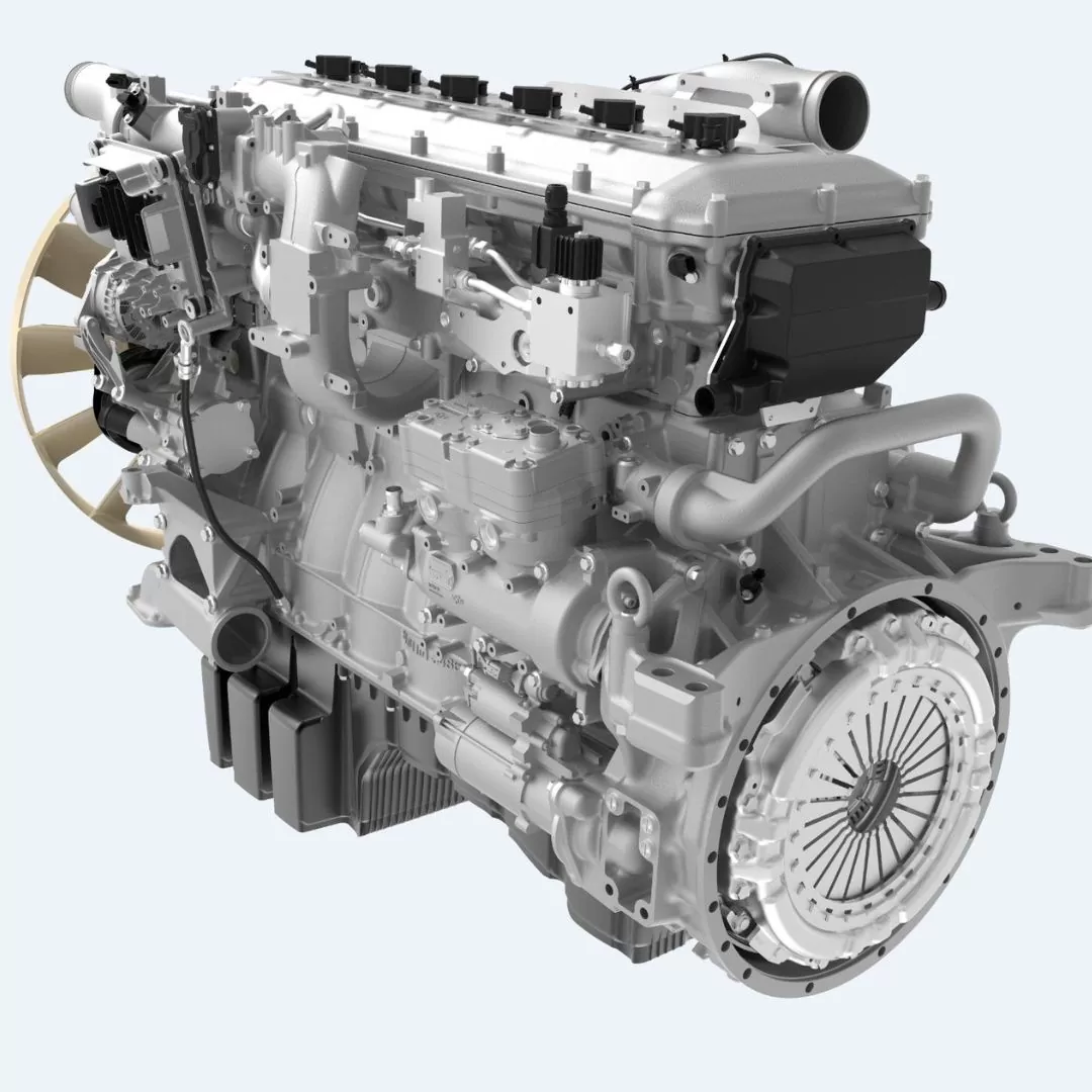 O MAN hTGX vem com o motor H45, que adota a base do D38.