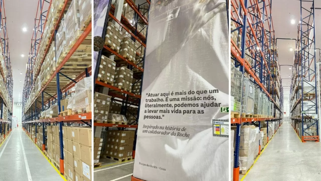 O CD de Aparecida de Goiânia comporta cerca de 2.000 posições paletes.