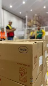 Logística da Roche no CD de Aparecida de Goiânia
