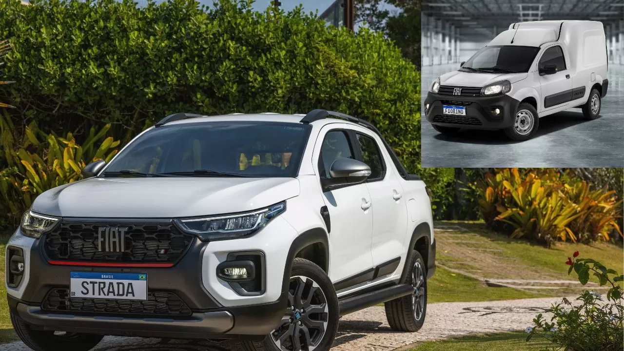 Modelos Fiat Strada e Fiorino, respectivamente.
