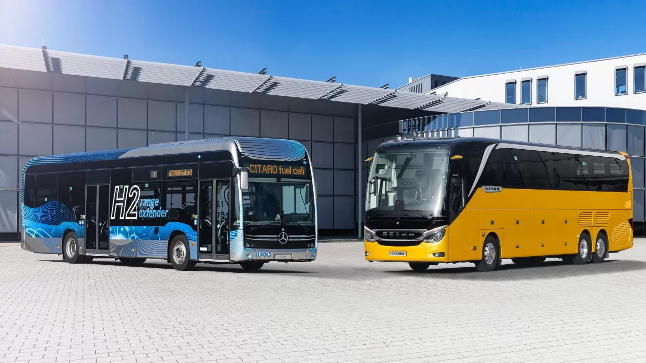 Novos ônibus das marcas Mercedes-Benz e Setra, em 2025 | Foto: Divulgação