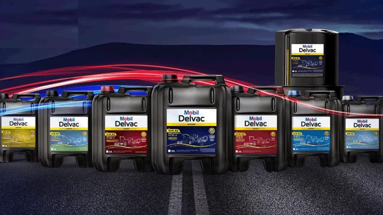 Linha atual de óleos lubrificantes da Mobil Delvac
