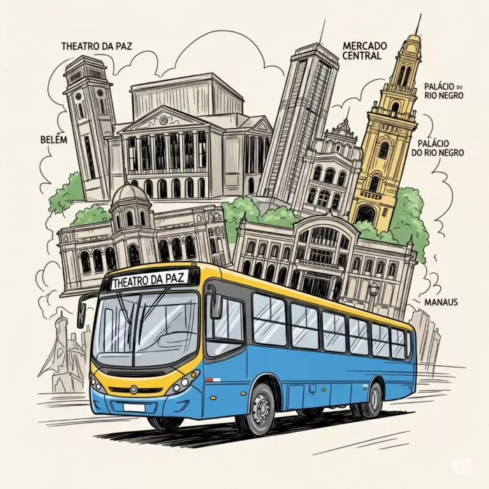 Imagem de mobilidade urbana nas capitais do Norte do Brasil meramente ilustrativa gerada por IA | Frota&Cia