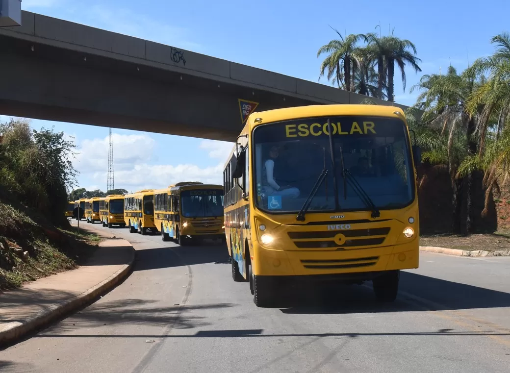 frota de ônibus escolares