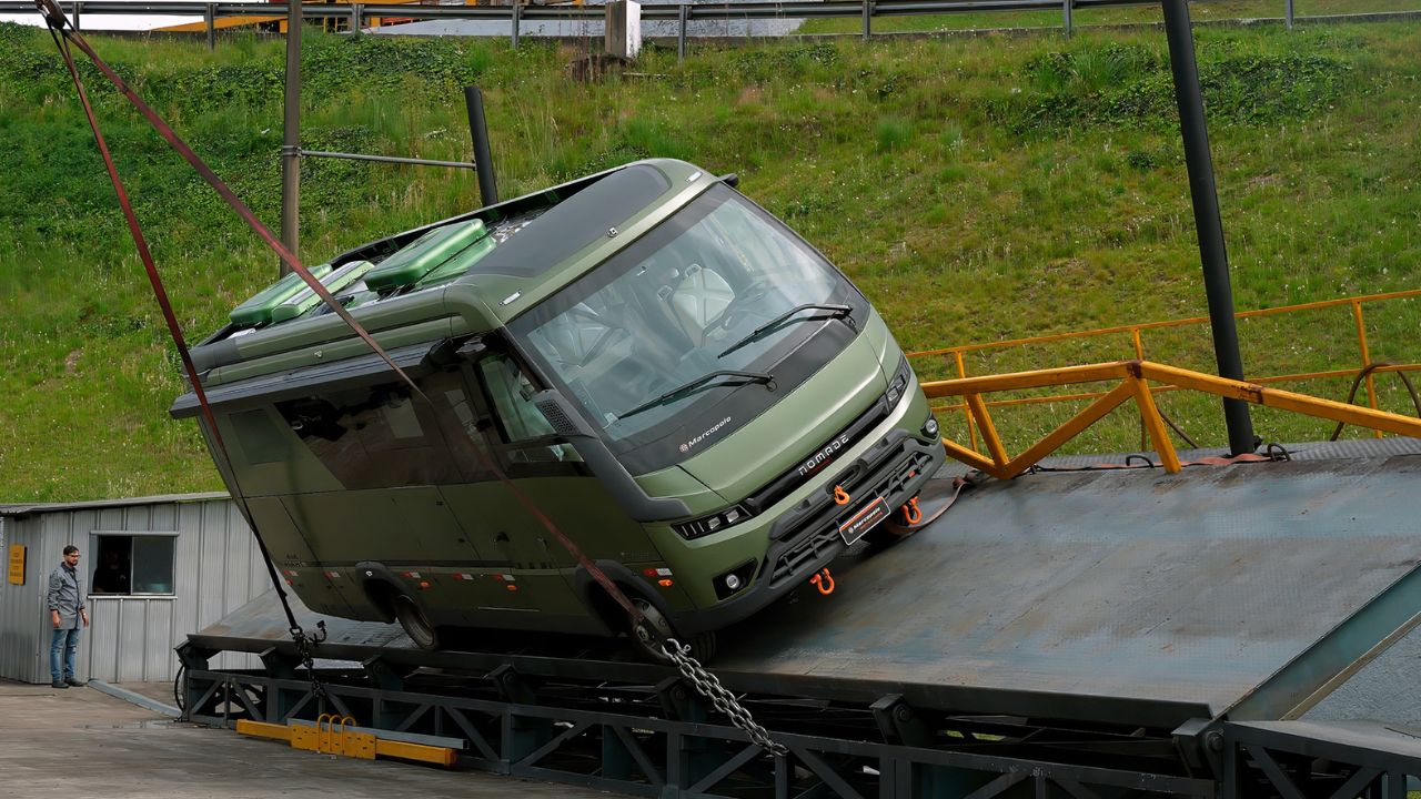 Marcopolo submete motorhome Nômade a testes rigorosos