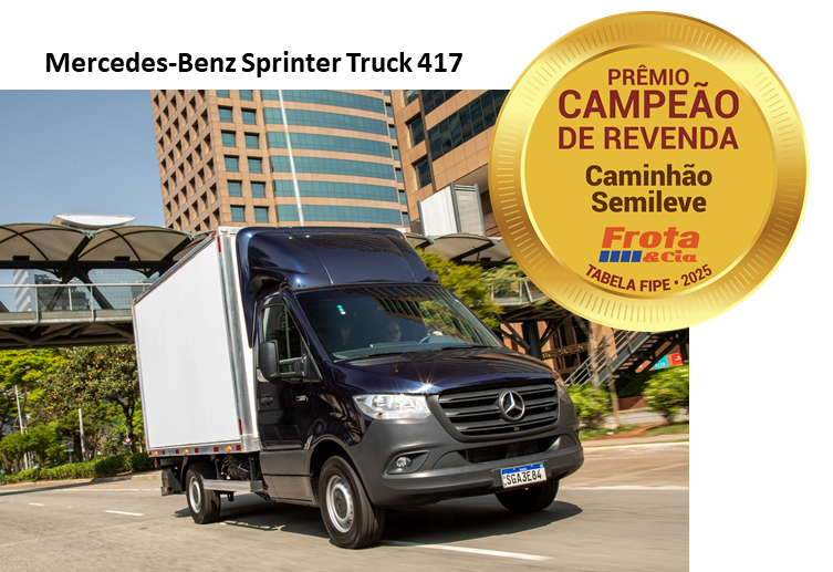 Pelo quinto ano, Sprinter Truck leva o título de Campeão de Revenda