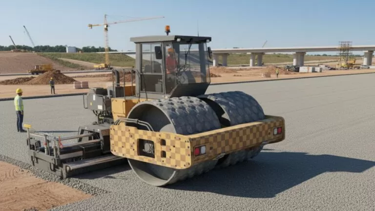 Aplicação de Concreto Compactado com Rolo