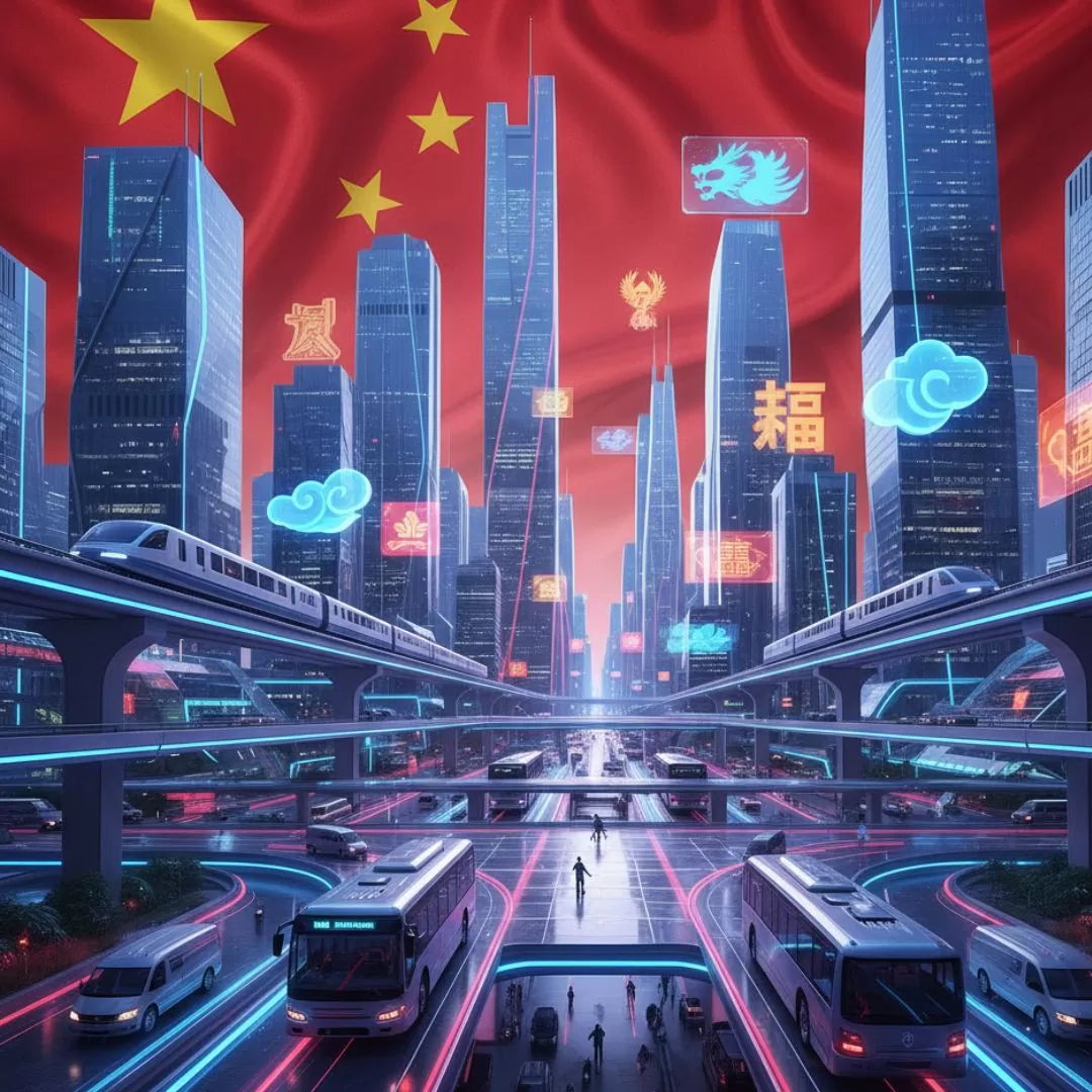 Cena de mobilidade urbana meramente ilustrativa gerada por IA 