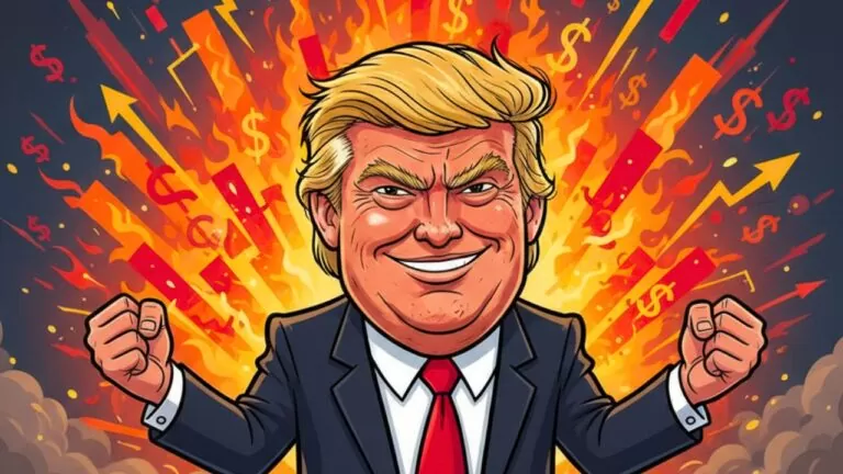 Caricatura de Donald Trump