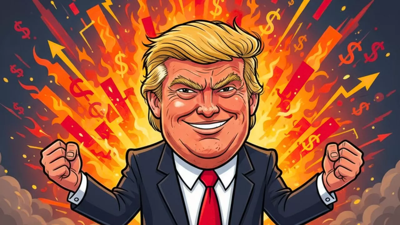 Caricatura de Donald Trump