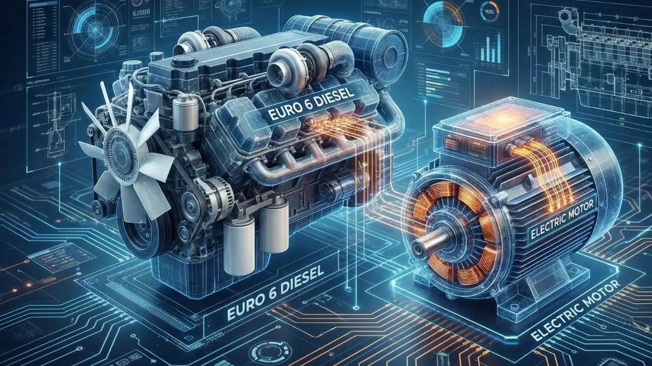 Motores a diesel e elétricos