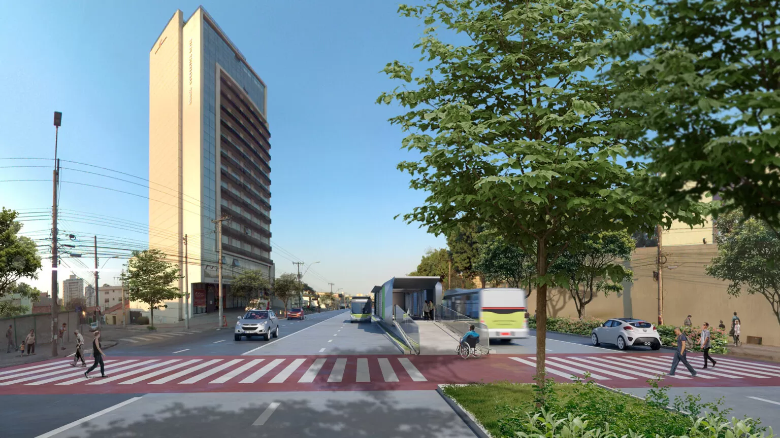 Ilustração de como ficará a Av. Amazonas