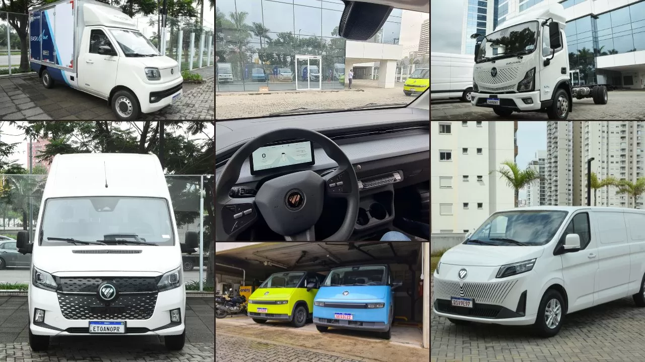 A Foton apresentou os modelos Foton eWonder, Foton eView Connect, Foton eView Grand, Foton eToano Pro, Foton eAumark 6t, Foton eAumark 9t, Foton eAumark 12t