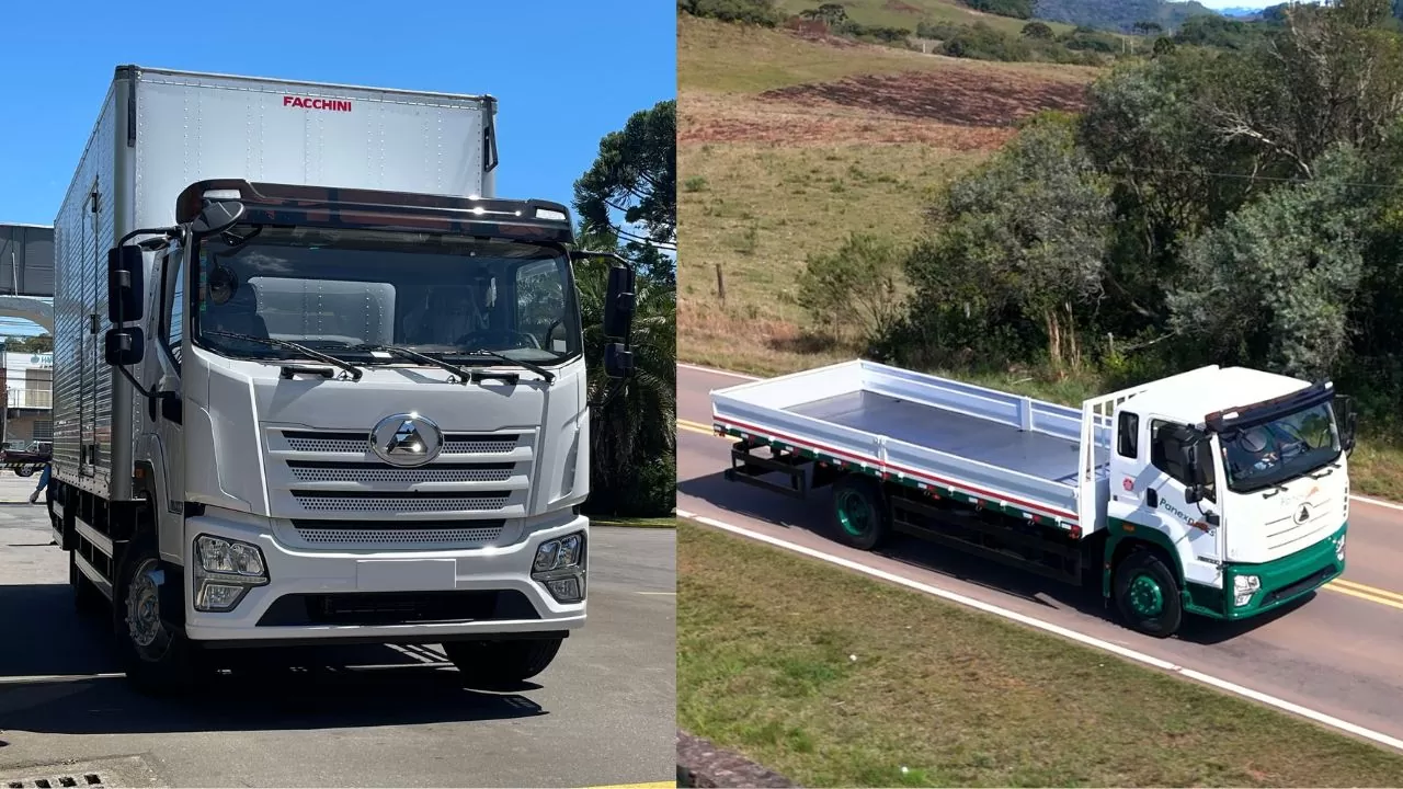 Nova geração de caminhões Agrale, modelos A 18.000 e A 15.000, respectivamente