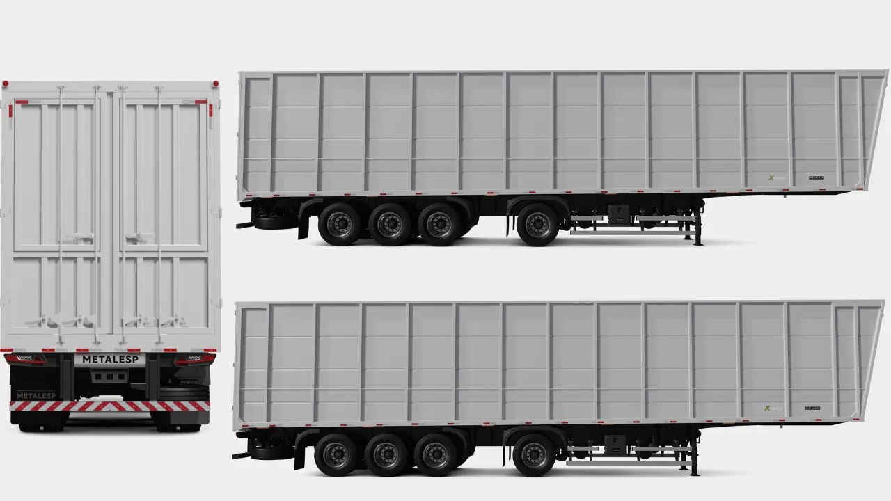 Semirreboque Metalesp cavaqueira com piso móvel XFORCE Semirreboque Metalesp cavaqueira com piso móvel XFORCE