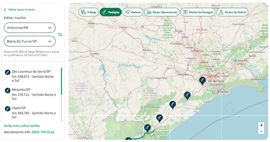 MAPAS Guia completo das rodovias: Arteris cria mapa interativo online