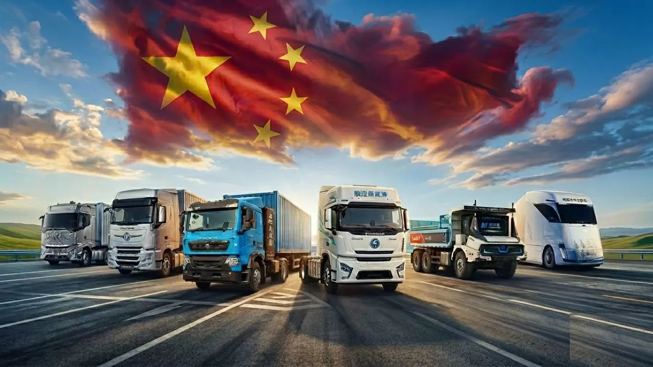 Caminhões elétricos na China