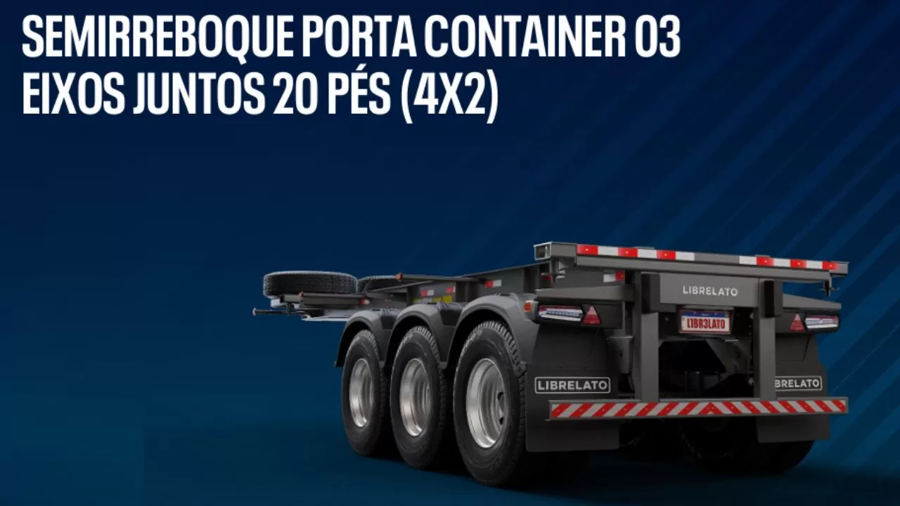 SEMIRREBOQUE PORTA CONTAINER 03 EIXOS JUNTOS 20 PÉS (4X2) SEMIRREBOQUE PORTA CONTAINER 03 EIXOS JUNTOS 20 PÉS (4X2)