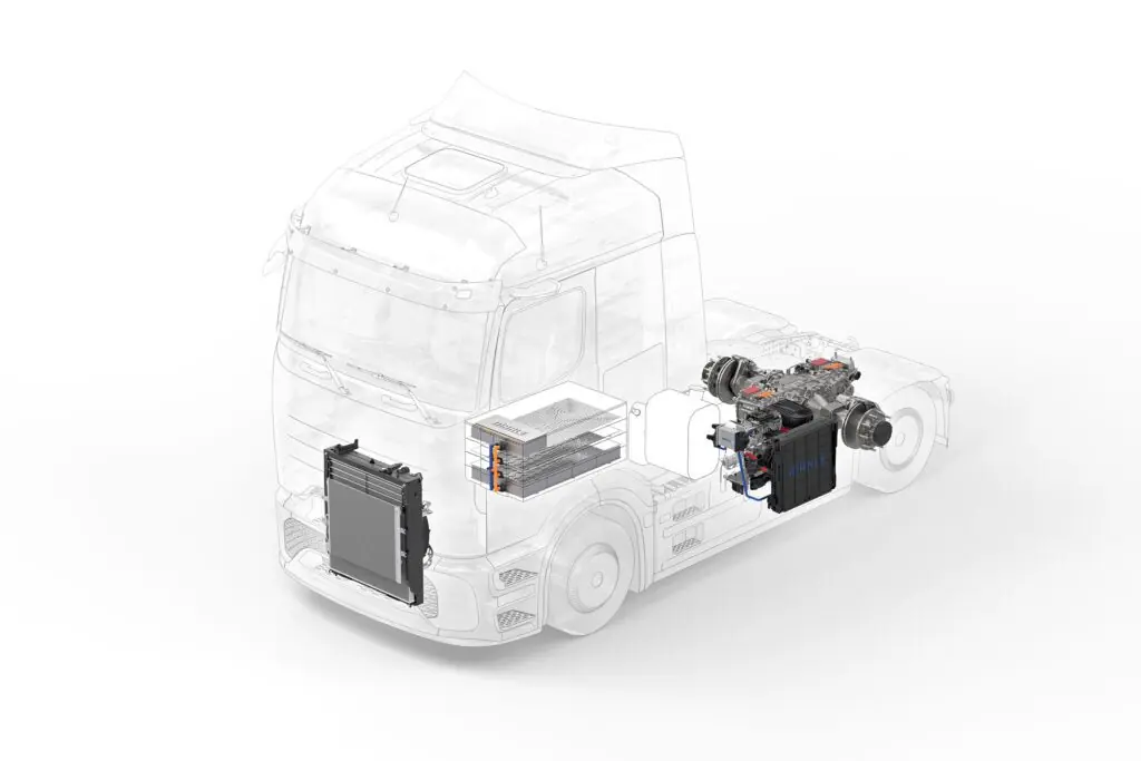 mahle electrification heavy truck 1024x683 Mahle apresenta extensor de autonomia e motor elétrico sem ímãs na IAA 2026